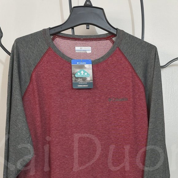 Columbia Other - Columbia Men’s‎ Long Sleeve Raglan Tee RED